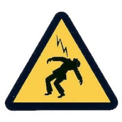 triangle alu 'homme foudroye' 100mm