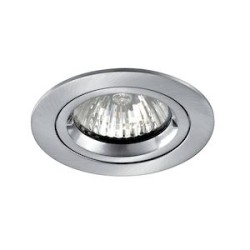 SPEED 50 - Encastré GU10, rond, fixe, nickel, a/lpe halog. 50W 300lm incl