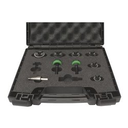 Coffret 6 poinçons et matrices e-vo3+, PE 9 à 21, avec axes et Polydiam.