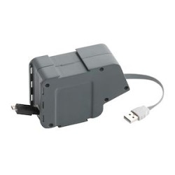 Module USB et micro-USB rétractable pour installation sous le bureau