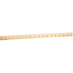 Barre cuivre plate rigide - 18x4mm - 245/200A admissibles - L. 990mm