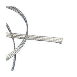 Tresse plate en bobine longue, cuivre étamé, 25 mm²