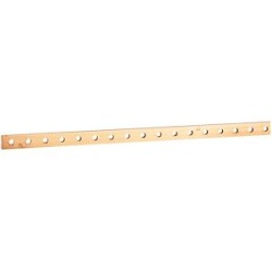 Barre cuivre plate rigide - 15x4mm - 200A admissibles - L. 990mm
