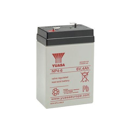Batterie stationnaire étanche au plomb NP 4Ah 6V - bac standard
