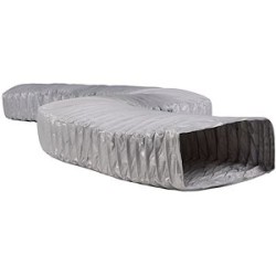 Gaine souple PVC rectangulaire renforcée, dimensions 135 x 70 mm, longueur 6 m