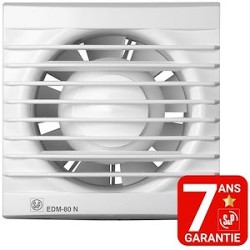 Aérateur standard petites dimensions, 80 m3/h, D 100 mm