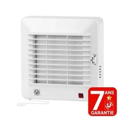 Aérateur standard, 95 m3/h, hygrostat réglable, volets anti-retour, D 100 mm