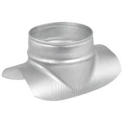 Piquage express à 90° en acier galvanisé, D support 125 mm, D raccord 125 mm