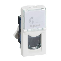 Prise RJ45 catégorie 6 FTP Mosaic 1 module - blanc