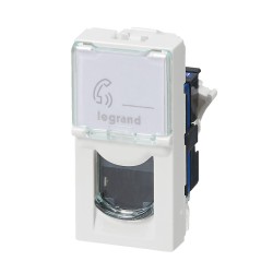 Prise RJ45 catégorie 6 FTP Mosaic 1 module - blanc