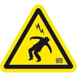 etiquette autocollante 'homme foudroye'