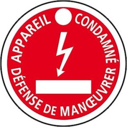 disque polyplex 'appareil condamne' 80mm