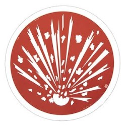 disque alu 'danger d'explosion' 300mm