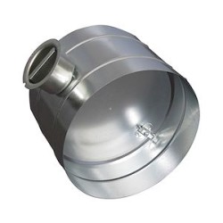 Registre manuel en acier galvanisé, à volet plein, raccordement D 560 mm