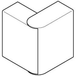 Angle extérieur variable 60DEG à 120DEG - Pour goulotte Logix 160x50mm - Blanc A