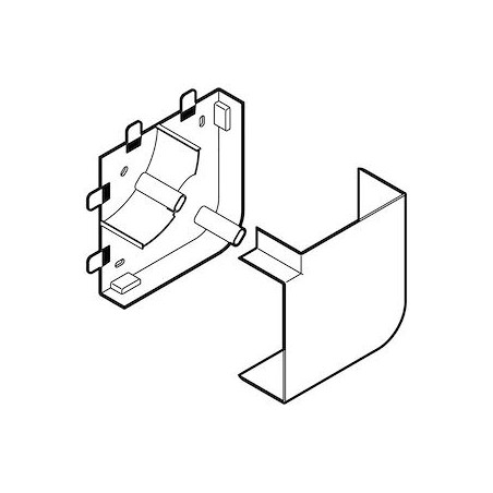 Angle plat - Pour goulotte Logix et Logix ZH 85x50mm - Blanc Artic