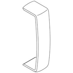 Joint de couvercle recouvrant pour moulure Keva 75mmx20mm - PVC Blanc Artic