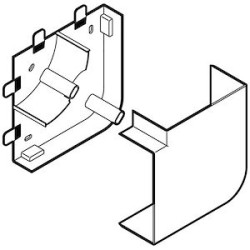 Angle plat - Pour goulotte Logix 160x50mm - Blanc Artic