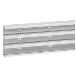 Goulotte Logix 45 - 190x50mm-3 compartiments-fond livré sans couvercle-Aluminium