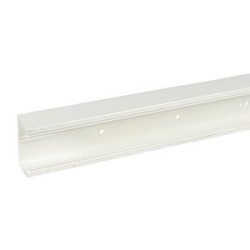 Goulotte Logix Universel-100x50mm-1 compartiment-Sans couvercle-PVC Blanc Artic