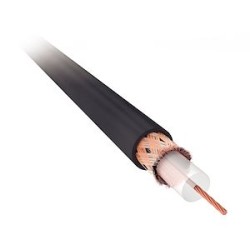 Câble Coaxial vidéo KX6 75 Ohms noir, à la coupe