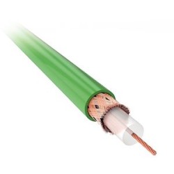 Câble Coaxial vidéo KX6 75 Ohms vert, touret de 500 m