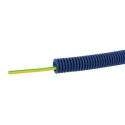 Conduit ICTA Chronofil vert-jaune D16 courant fort 1 conducteur 2,5mm² RAL5010