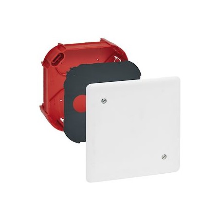 Boîte complète Batibox maçonnerie pour dérivation rectangulaire 120x120x40mm