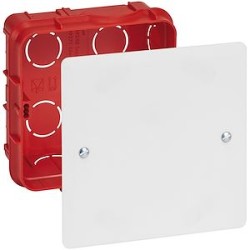 Boîte complète Batibox maçonnerie pour dérivation rectangulaire 85x85x40mm