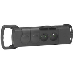 Bloc multiprise caoutchouc 4x2P+T 16A IP44 IK08 - poignée de transport