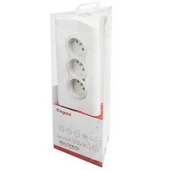 Rallonge 3x2P+T avec support tablette + 2 USB Type-A et cordon 1,5m - blanc