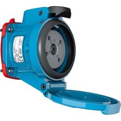 DECONTACTOR DSN6 Socle Poly bleu Size.3 IP66/67/69 1P+N+T 63A 250V AC