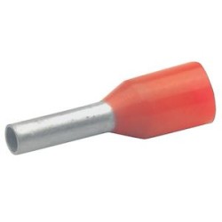 Embout de câblage isolé rouge 1mm² - longueur 6mm -selon NCF 63-023