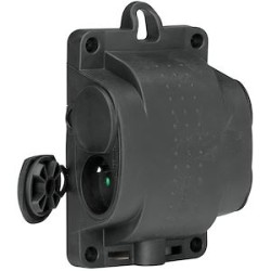 Bloc multiprise caoutchouc 4x2P+T avec anneau de suspension