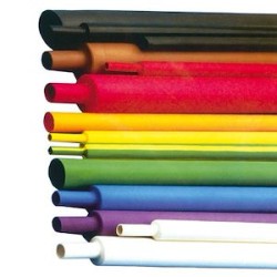 Gaine thermorétractable à paroi fine, rétreint 2/1. Dim: 38,1/19,1mm-violet