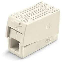 Borne pour luminaires 2,5 mm² / 2 rigides - 1 souple / 105DEGC / Blanc