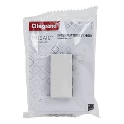 Poussoir Mosaic Easy-Led 6A 1 module - blanc