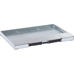 Couvercle métal revêtement inox boite de sol version affleurante 8 ou 12 modules