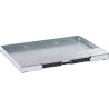 Couvercle métal revêtement inox boite de sol version affleurante 8 ou 12 modules