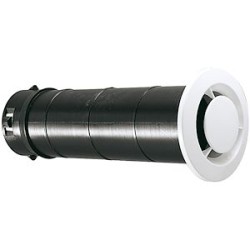 Pb 80 n - bouche fixe d'extraction wc avec manchon long diamètre 80