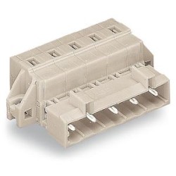 Connecteur mâle avec cage clamp et brides de fixation, 8 pôles