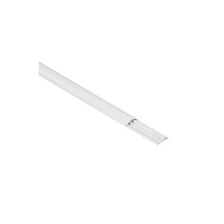 Passage de plancher PVC 3 compartiments 75x18mm - blanc RAL9003