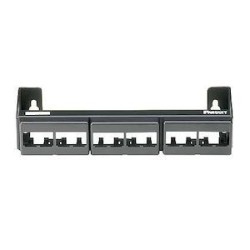 Patch Panel, 12 Port, Wall Mount, Black