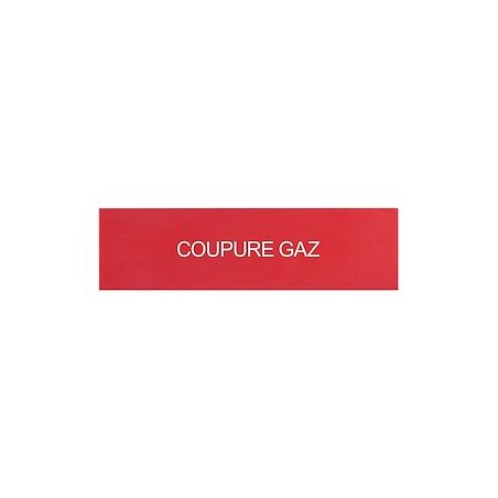 Etiquettes autocollantes (3) 'coupure gaz' pour coffrets de sécurité