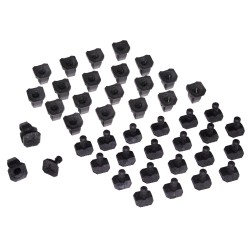 Lot de 50 clips de fixation 1/4 de tour - Noir