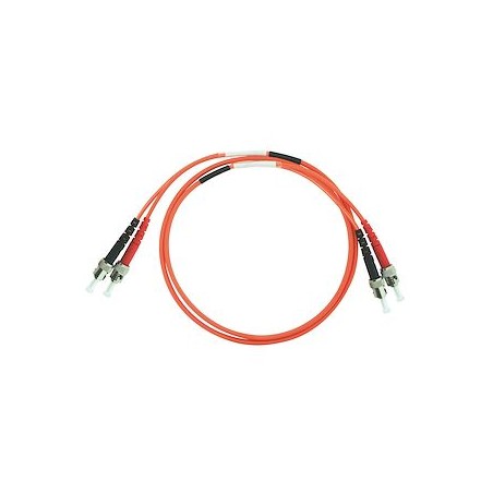 Jarretière optique duplex ST/ST OM1 62,5/125 µm 1 m, gaine LSOH orange D3 mm
