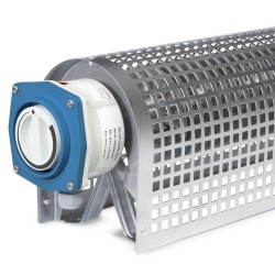 Radiateur ailettes inox 409-3000W-230V/400V3(N)-IP66/67-L1440mm-thermostat 5à30D