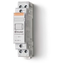 Relais modulaire 1NO + 1NC 20A 24V DC, AgSnO2