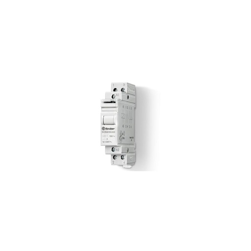 Télérupteur modulaire 2NO 16A 12V DC, AgSnO2