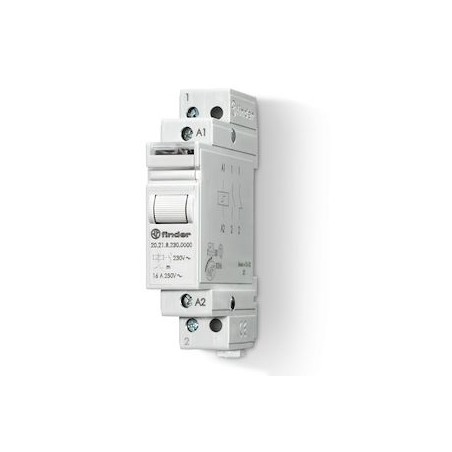 Télérupteur modulaire 1NO 16A 12V DC, AgSnO2